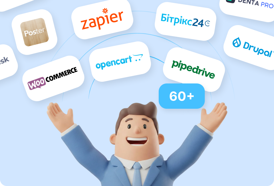 AlphaSMS работает со многими CRM