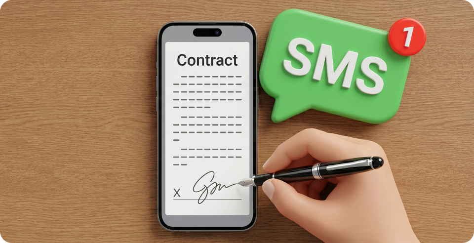Підписаний договір надсилається у SMS-повідомленні